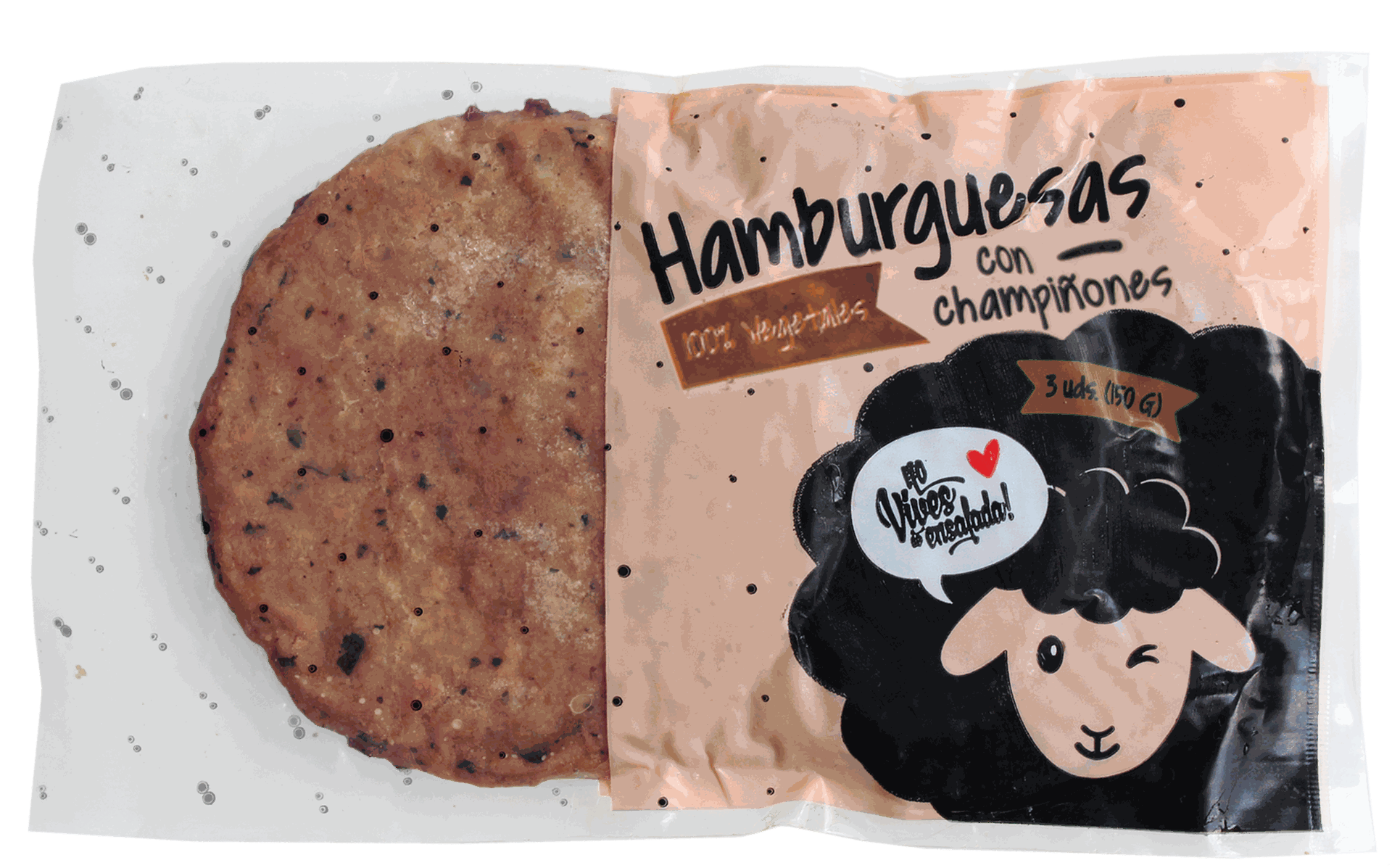 Hamburguesa vegetal champiñones