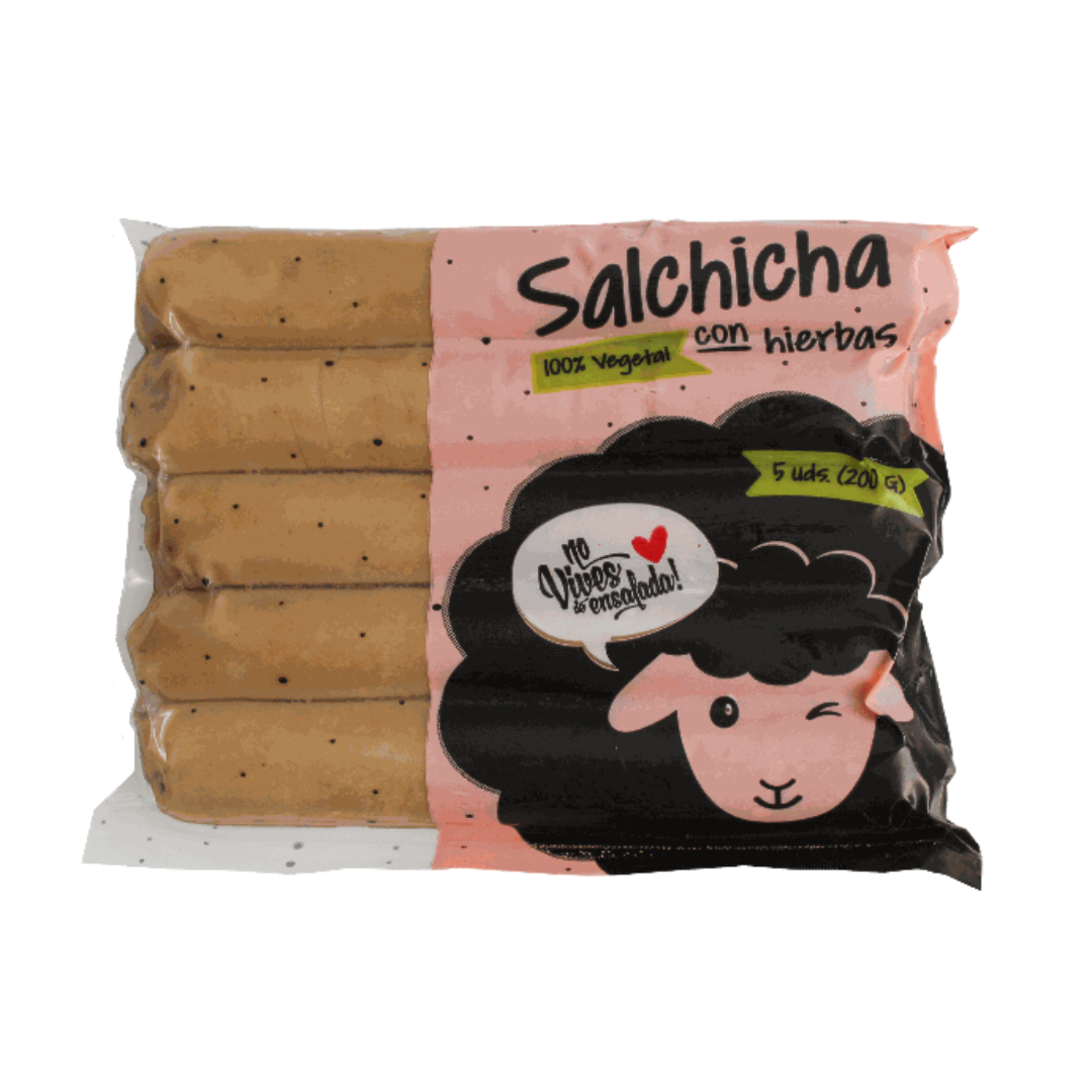 Salchicha vegana con hierbas