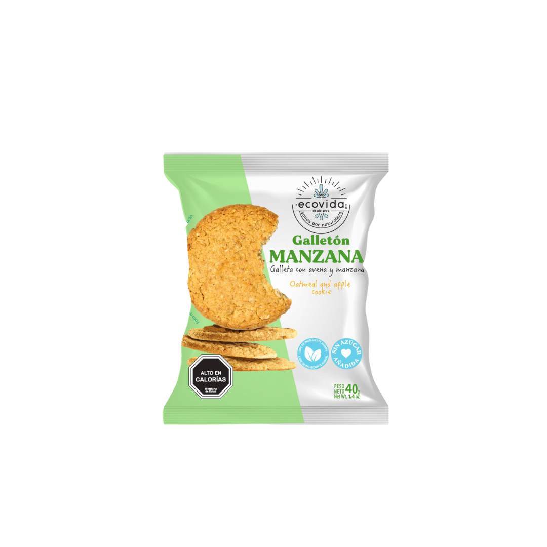 Galletón avena manzana