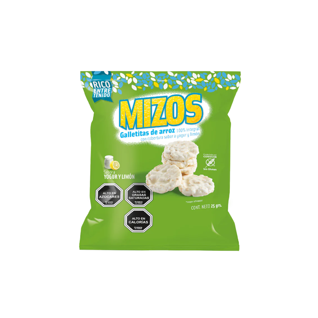 Galletas de arroz yogur limón